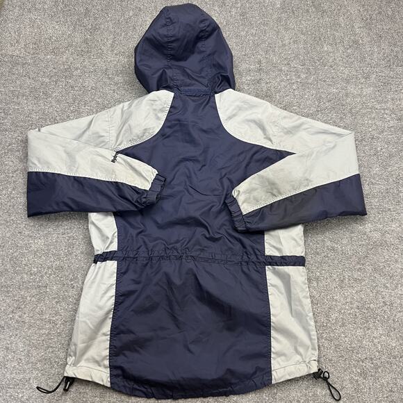 Vintage North Face Jacket Mens Medium Blue Gray Hooded Windbreaker Hong Kong 90s - Picture 3 of 7